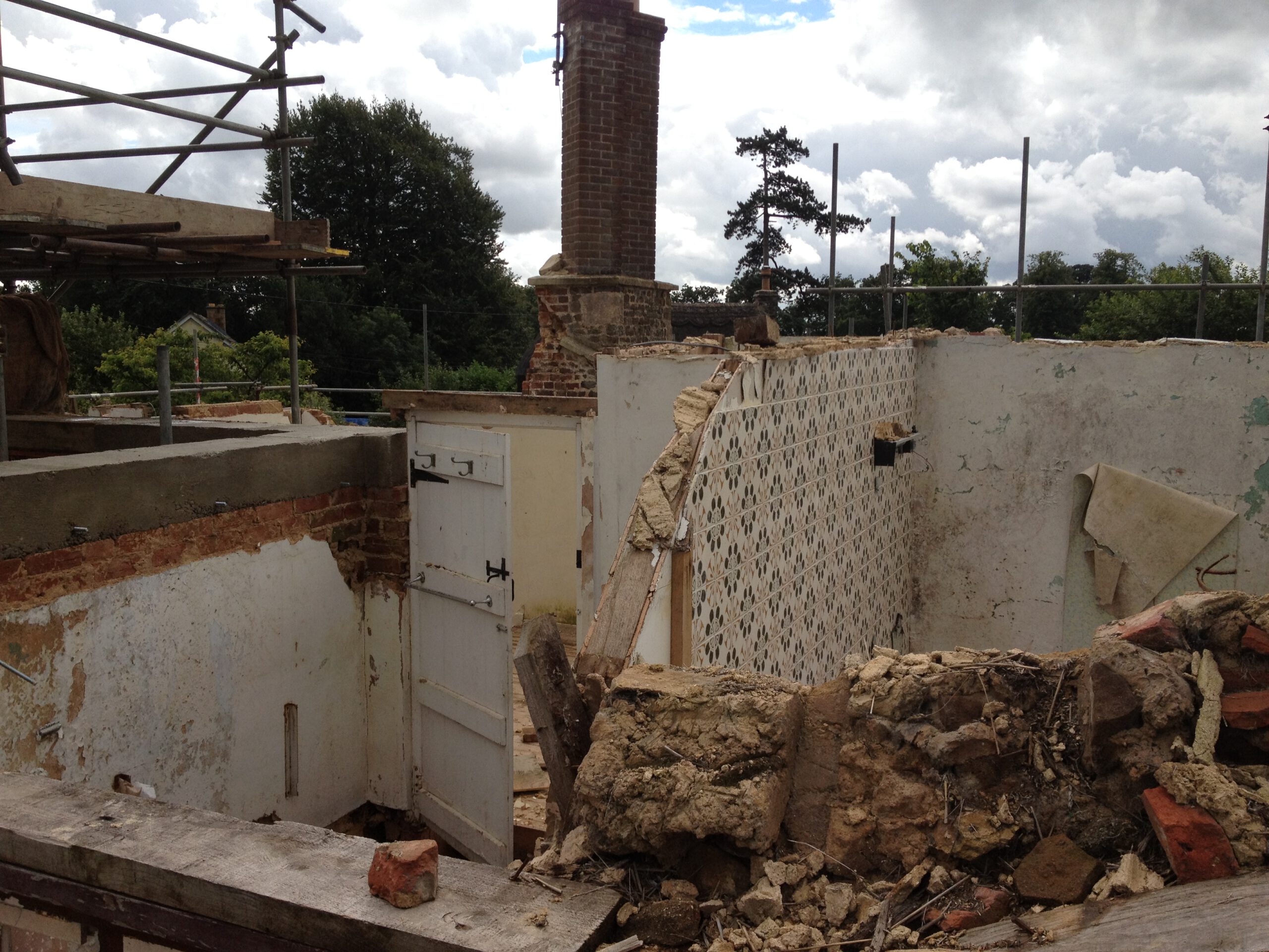 Ongoing restoration of a listed cottage, preserving its historical integrity.